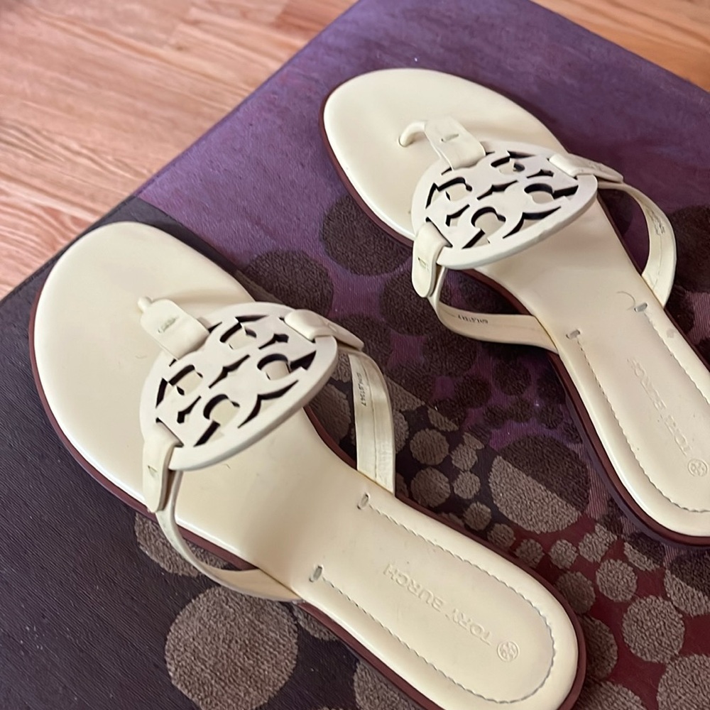 Brand New Tory Miller Sandals. Comes with shoe bag too!
